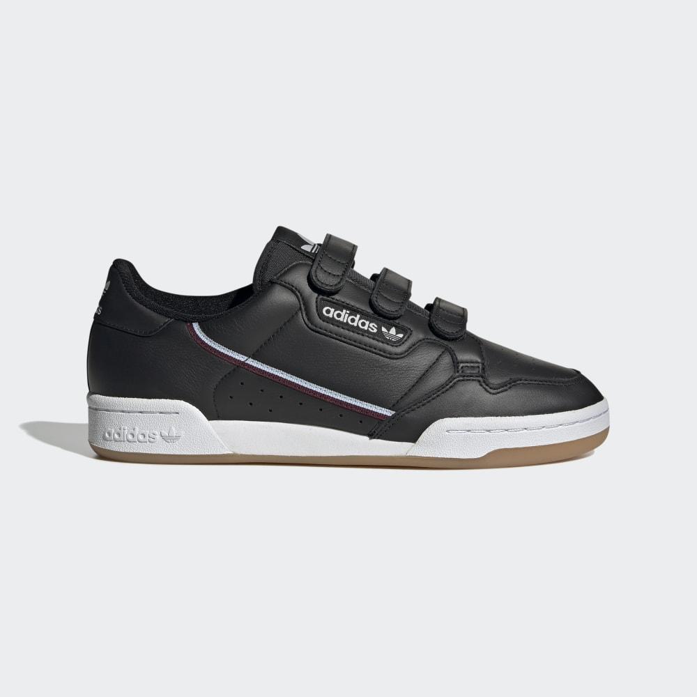 Adidas Women's Continental 80 Originals Shoes Black/Burgundy/Blue Ireland EE5360